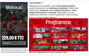 Un stage de rugby organisé par l'AM et Stade Toulousain